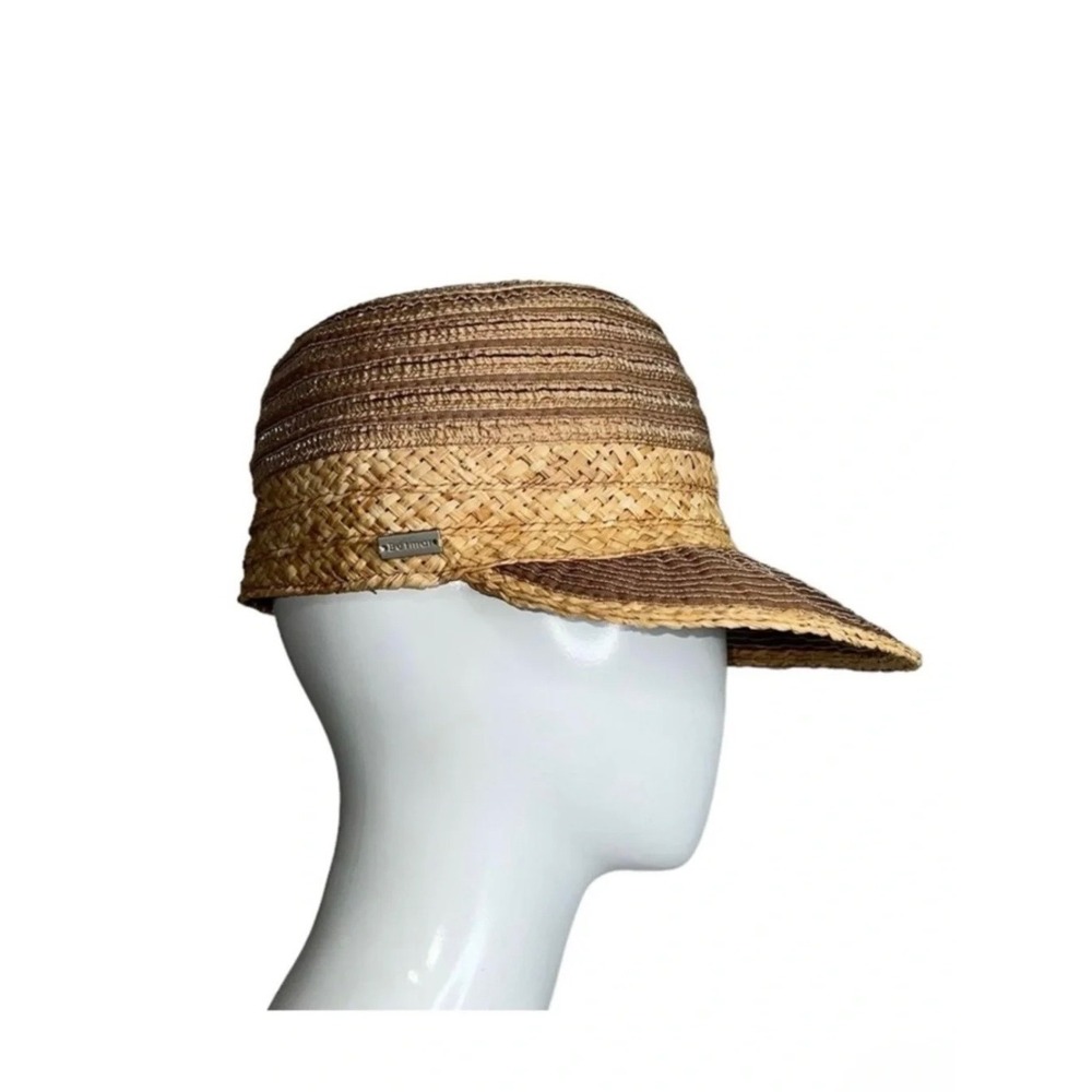 Betmar Women Tan Brown Woven Straw Blend Cloche Sun Hat B1179H